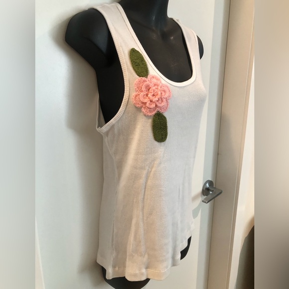 3/$25 GASOLINE XL White w rose crochete’ appliqué - Picture 6 of 8